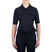 Female firefighter wearing Blauer Armorskin base shirt (8372W) | The Fire Center