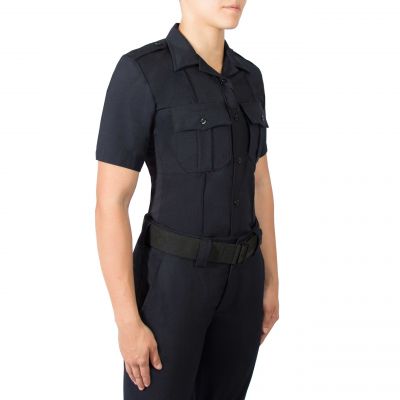 Blauer Women's Short Sleeve Wool SuperShirt (8446W)  | The Fire Center | Fuego Fire Center | Store | FIREFIGHTER GEAR | Need a short sleeve uniform shirt with superior function and comfort? With stretch mesh panels, placket zipper, and deployable reflective trim, wool SuperShirt® is the perfect choice for your needs.
