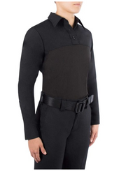 Blauer Women's Long Sleeve Wool Armorskin®Base Shirt (8471W) | The Fire Center | The Fire Store | Store | ArmorSkin® wool women's long sleeve police uniform shirt with moisture-wicking stretch mesh provides quick-dry comfort and body temperature regulation. Durable uniform shirting fabric combined with breathable, moisture-wicking mesh fabric creates the ultimate performance long sleeve women's uniform