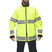 Blauer Techlite Reversible Short Rain Jacket (9791) | The Fire Center | Fuego Fire Center | Store | FIREFIGHTER GEAR | With Blauer's new WaterBlock technology, which gives you a custom seal at the neck and wrists to keep water out, our Techlite Reversible Short Rain Jacket is the ultimate protection against wet weather.