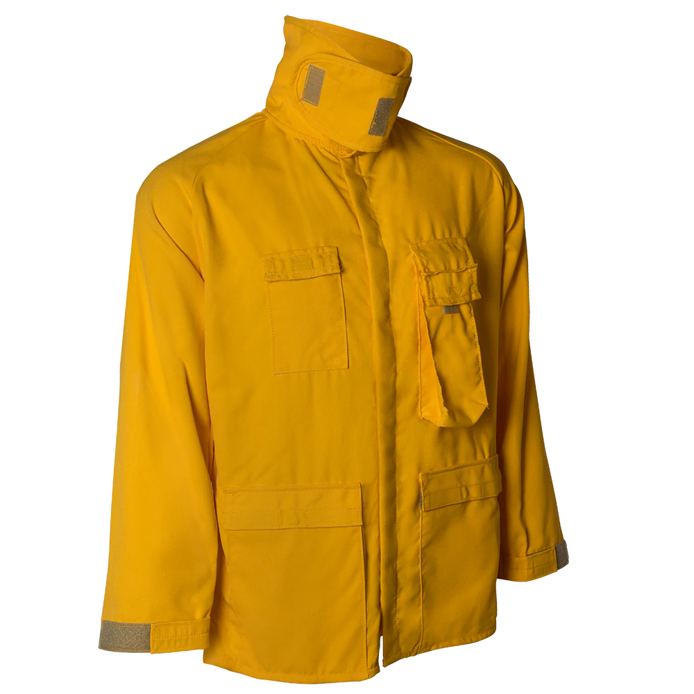 CrewBoss Brush Coat - 7.0 oz Tecasafe (WLC0117) | The Fire Center | Fuego Fire Center | Store | FIREFIGHTER GEAR | The CrewBoss Brush Coat remains the traditional wildland firefighter’s first choice. The optional button-in thermal liner adds extra warmth when spiked out or during any night operation.