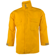 CrewBoss Dual Compliant Brush Pant - 6.0 oz Nomex (SWP0104) | The Fire Center | Fuego Fire Center | Store | FIREFIGHTER GEAR | The CrewBoss Brush Shirt builds on the functionality and durability of our Traditional Brush Shirt, with a few key new features to improve performance in the field. A new standup collar with a hook and loop throat strap closure offers improved neck protection and comfort over the traditional button collar.