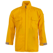 CrewBoss Brush Shirt - 5.8 ox Tecasafe (WLS0135) | The Fire Center | Fuego Fire Center | firefighter Gear | The CrewBoss Brush Shirt builds on the functionality and durability of our Traditional Brush Shirt, with a few key new features to improve performance in the field. A new standup collar with a hook and loop throat strap closure offers improved neck protection and comfort over the traditional button collar.