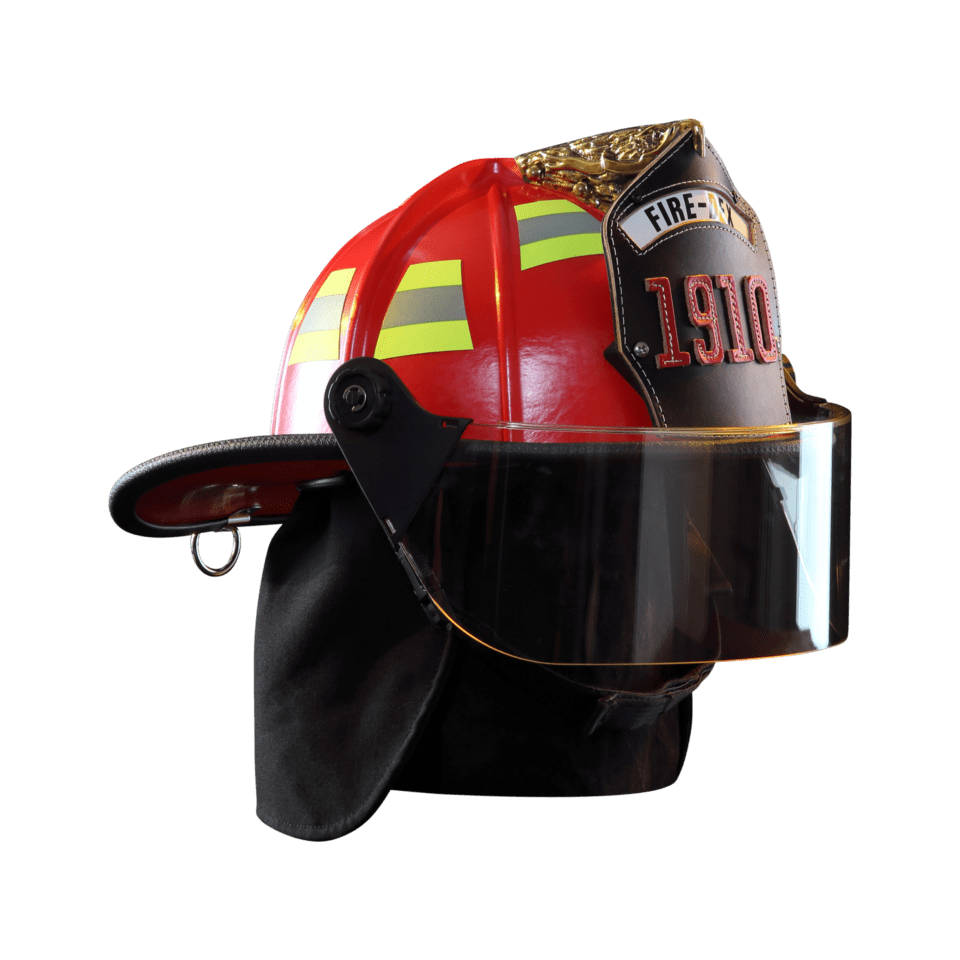 Fire-Dex Helmet-Traditional (Modern & Deluxe) | The Fire Center | Fuego Fire Center | Store | FIREFIGHTER GEAR | Since the early 1900s, the vintage aesthetic of firefighter helmets has remained a fan favorite. But even more important is the protection it provides your most vital organ! Traditional Structural Firefighter Helmets come with a matte finish in red, yellow, white, or black. Choose between our standard or deluxe models, and your selection of eye protection.