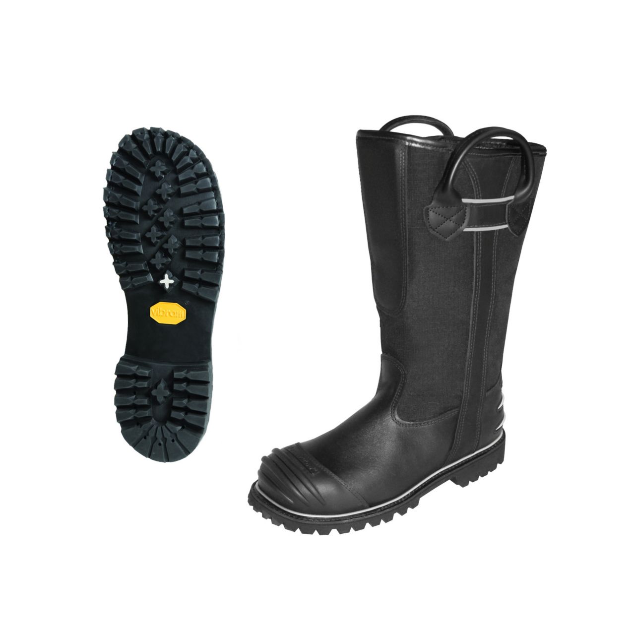 Pro Warrington 5007 Structural Firefighting Boots, NFPA | The Fire Center | Fuego Fire Center | Firefighter Gear |  Technology and comfort optimized in a new hard-working, sleek-looking, performance-driven boot. Engineered for comfort, safety and control, the full-height PRO Series Model 5007 was developed using the most popular features of the 5006. Both are simply unrivaled in stability and durability.