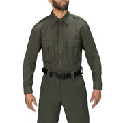 Blauer FlexRS Long Sleeve SuperShirt (8671) | The Fire Center | Fuego Fire Center | firefighter Gear | FlexRS™ material makes our fan-favorite SuperShirt® even better, with enhanced breathability, the durability of our proprietary low-profile ripstop material with a durable water repellent coating, and the professional appearance of a regular patrol uniform.