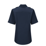 Workrite Women's Short Sleeve Classic Fire Chief Shirt (FSC3) | The Fire Center | Fuego Fire Center | Store | FIREFIGHTER GEAR | This short sleeve button front women's fire chief shirt has a badge tab with metal eyelets and decorative epaulets. This classic silhouette features a double-needle topstitching on the front placket and spade chest pockets and flaps with hook-and-loop closures for secure storage.