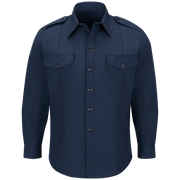 Workrite Men's Classic Long Sleeve Fire Chief Shirt (FSC4) | The Fire Center | Fuego Fire Center | Store | FIREFIGHTER GEAR | FREE SHIPPING | Made with durable, flame-resistant Nomex® IIIA fabric and autoclaved with our proprietary PerfectPress® process to give you a professional appearance that lasts. Lined, banded collars support collar brass. Double-needle stitching reinforces front placket. 