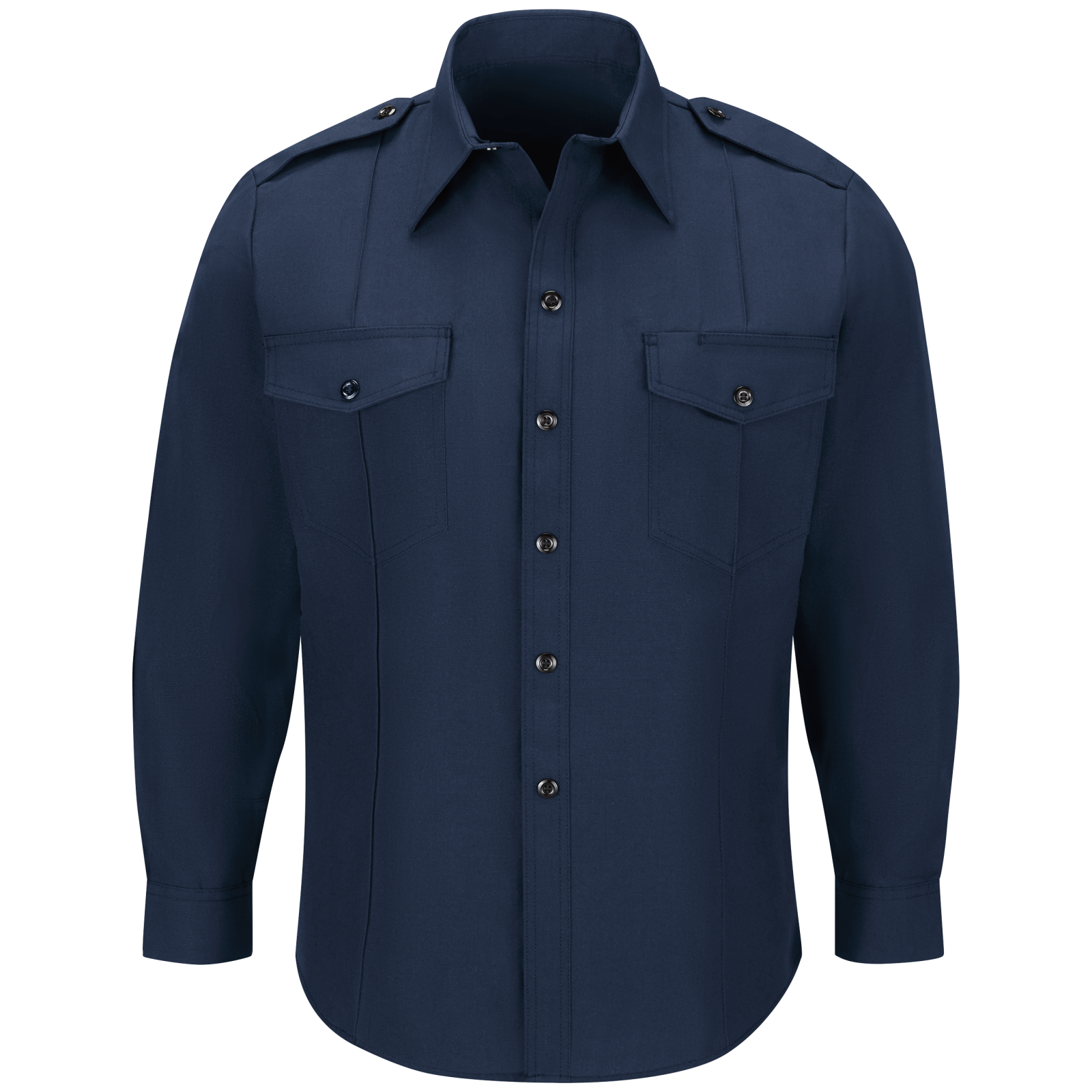 Workrite Men's Classic Long Sleeve Fire Chief Shirt (FSC4) | The Fire Center | Fuego Fire Center | Store | FIREFIGHTER GEAR | Made with durable, flame-resistant Nomex® IIIA fabric and autoclaved with our proprietary PerfectPress® process to give you a professional appearance that lasts. Lined, banded collars support collar brass. Double-needle stitching reinforces front placket.