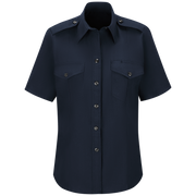 Workrite Women's Classic Short Sleeve Fire Chief Shirt (FSC7) | The Fire Center | Fuego Fire Center | Store | FIREFIGHTER GEAR | Made with durable, flame-resistant Nomex® IIIA fabric and autoclaved with our proprietary PerfectPress® process to give you a professional appearance that lasts. Designed specifically with women in mind.