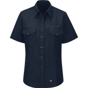 Workrite Women's Classic Short Sleeve Firefighter Shirt (FSF3)| Fire Store | Fuego Fire Center | Firefighter Gear | Made with durable, flame-resistant Nomex® IIIA fabric and autoclaved with our proprietary PerfectPress® process to give you a professional appearance that lasts. Designed specifically with women in mind.