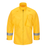 Our Wildland jackets reflect everything you need from your gear when it’s go-time. 3M™ Scotchlite™ Reflective Material on the sleeves. 3" stand-up collar to interface with helmet shroud. Hassle-free, hookand-loop pocket flap closures and adjustable cuffs. Bi-swing back for increased ease of movement. Two microphone clips on shoulders (left and right). Reinforced, articulated elbows hold up under the toughest conditions. Relaxed fit for comfort.