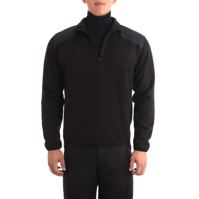 Blauer fleece-lined quarter zip sweater front view (228) | The Fire Center | Fuego Fire Center | Store