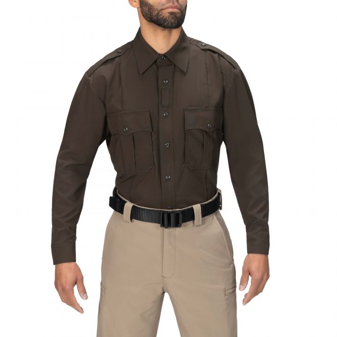 Blauer FlexRS Long Sleeve SuperShirt (8671) | The Fire Center | Fuego Fire Center | firefighter Gear | FlexRS™ material makes our fan-favorite SuperShirt® even better, with enhanced breathability, the durability of our proprietary low-profile ripstop material with a durable water repellent coating, and the professional appearance of a regular patrol uniform.