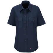 Introducing our new Station No. 73 Collection. Contemporary flame-resistant station wear built with functionality, comfort and NFPA® 1975 compliance in mind. Developed with extra features that enhance daily wear and fabric that more effectively wicks moisture from the skin to help reduce heat stress when things heat up. No badge tab. No epaulets. Banded collar for professional appearance.