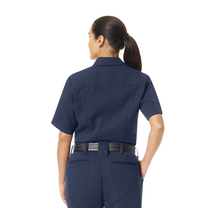Introducing our new Station No. 73 Collection. Contemporary flame-resistant station wear built with functionality, comfort and NFPA® 1975 compliance in mind. Developed with extra features that enhance daily wear and fabric that more effectively wicks moisture from the skin to help reduce heat stress when things heat up. No badge tab. No epaulets. Banded collar for professional appearance.