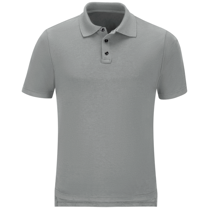 More protection. More benefits. More comfort. Our FR station wear classic short sleeve polo shirt made with Tecasafe® Plus Knit serves you better than cotton t-shirts with enhanced seam strength and fire service-specific features. Durable, comfortable, and cool. We've got you covered. Ribbed-knit collar. Hidden microphone pockets on both shoulders and pen pocket on left sleeve. Longer back hem helps stay tucked. Three button front placket with added mic loop.