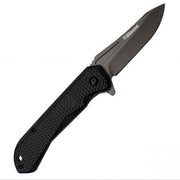 Blauer Patriot Folding Knife (KN1010) | The Fire Center | Fuego Fire Center | Store | FIREFIGHTER GEAR | All-around performance will make Patriot one of your favorite everyday knives.  Titanium coated teardrop style blade with rugged Kydex handle combines with a frame-locking design which is ready whenever you need it.