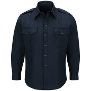 Workrite Men's Classic Long Sleeve Fire Chief Shirt (FSC4) | The Fire Center | Fuego Fire Center | Store | FIREFIGHTER GEAR | Made with durable, flame-resistant Nomex® IIIA fabric and autoclaved with our proprietary PerfectPress® process to give you a professional appearance that lasts. Lined, banded collars support collar brass. Double-needle stitching reinforces front placket.