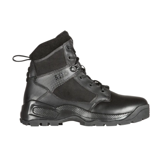 5.11 Tactical A.T.A.C. 6-Inch Boot — durable black tactical boot with breathable tongue, full-grain leather toe, and slip-resistant sole for firefighters and first responders (12401) | The Fire Center