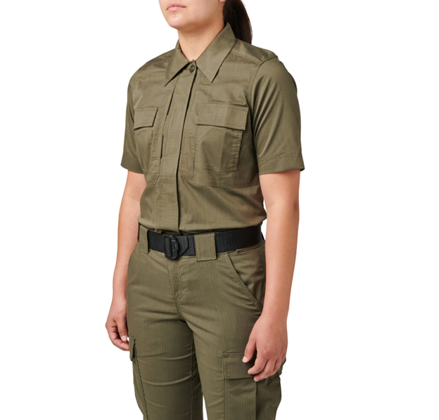 Front view of 5.11 Tactical Women’s Flex-Tac® TDU® Short Sleeve Shirt (61041) | The Fire Center