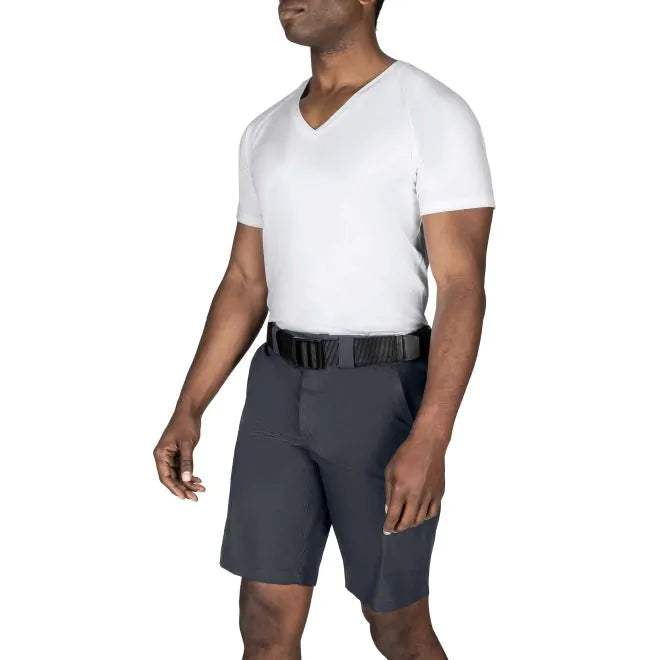 Blauer 8125X V-Neck Compression Shirt for firefighters – flame-resistant, moisture-wicking base layer with 4-way stretch and anti-odor technology | The Fire Center