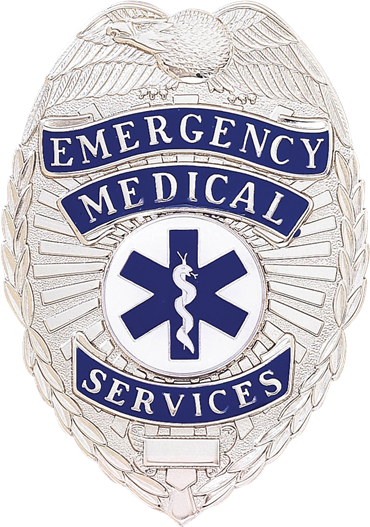 Travis Co. EMS | Blackington Emergency Medical Services Badge with Eagle (A8770)