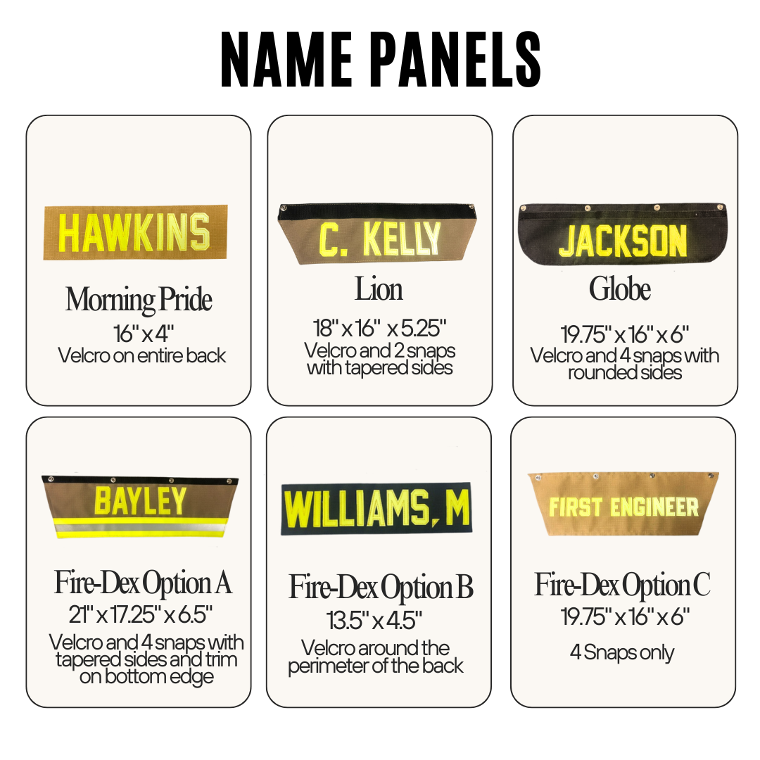 Personalized Firefighter Name Tag Panel