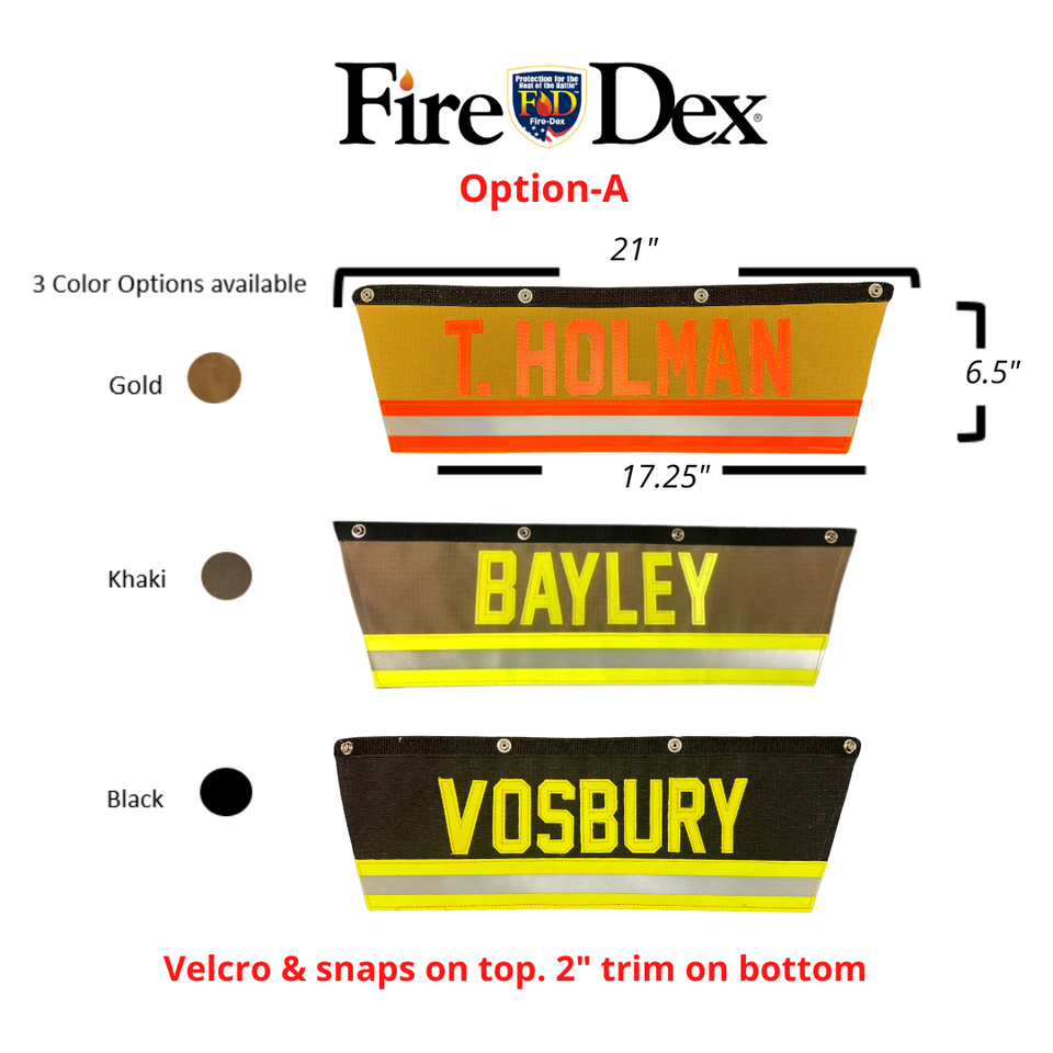 Personalized Firefighter Name Tag Panel