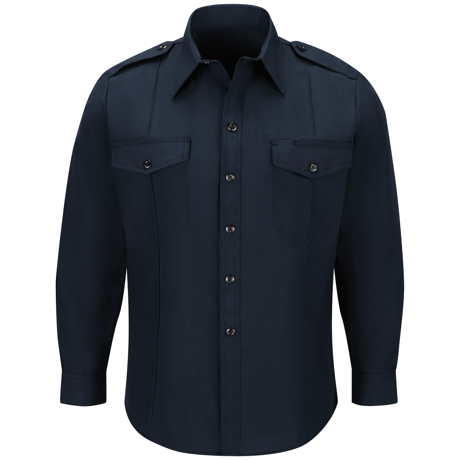 Workrite Men's Classic Long Sleeve Fire Chief Shirt (FSC4) | The Fire Center | Fuego Fire Center | Store | FIREFIGHTER GEAR | FREE SHIPPING | Made with durable, flame-resistant Nomex® IIIA fabric and autoclaved with our proprietary PerfectPress® process to give you a professional appearance that lasts. Lined, banded collars support collar brass. Double-needle stitching reinforces front placket. 