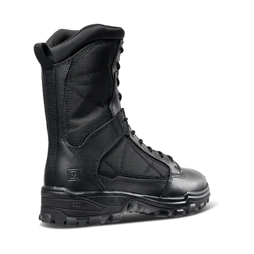 5.11 Tactical Fast-Tac 8-Inch Boot – black tactical boot with full-grain leather toe and slip-resistant sole, worn by firefighters, EMTs, and law enforcement. (12387) | The Fire Center