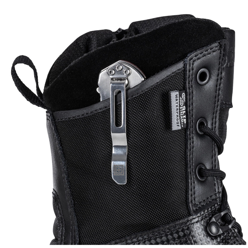 5.11 Tactical A.T.A.C.® 2.0 8" Storm Boot (12392) | The Fire Center | The Fire Store | Store | The boot worn by the world’s leading public safety personnel in a 8” height with 5.11’s SlipStream™ waterproof/breathable and bloodborne pathogen resistant membrane, the 5.11® A.T.A.C. 2.0. It’s lighter and more comfortable, yet maintains its reputation for toughness and durability