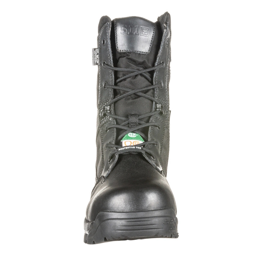 5.11 Tactical A.T.A.C.®  2.08 Shield Boot (12416) | Fire Store | Fuego Fire Center | Firefighter Gear | A renowned 5.11 Tactical boot steps up its profile with heightened performance and comfort. An added 5.11 SlipStream™ waterproof / bloodborne pathogen membrane, ASTM/CSA CARBON-TAC toe, and an ASTM/CSA puncture resistant board provide critical protection.