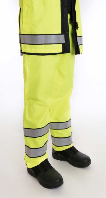 Blauer Hi-Vis B.Dry Rain Pants (134-1) | The Fire Center | The Fire Store | Store | Our waterproof, lightweight rain pants in Hi-Vis, certified to ANSI 107-2020 Type P Class E for daytime and nighttime visibility. Boot cut pattern and elasticized waistband for optimal appearance and fit. Waterproof®