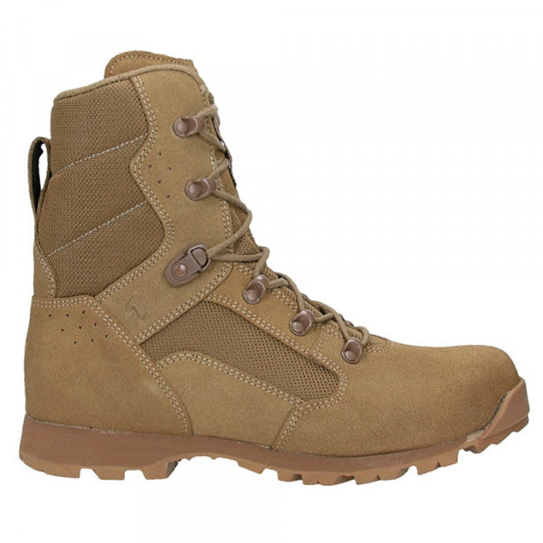 HAIX Combat Hero (206272) | Free Shipping | "HAIX Combat Hero" Boot height in inches 8 inches Color Coyote Conductivity Anti-static Fastener 2 zone lacing Gender Male Inner liner Textile Item number 206272 Primary use Military Product type Factory firsts Safety toe No safety toe Shank TPU R3000 Technologies 2-Zone Lacing, Absorption, Anti Slip