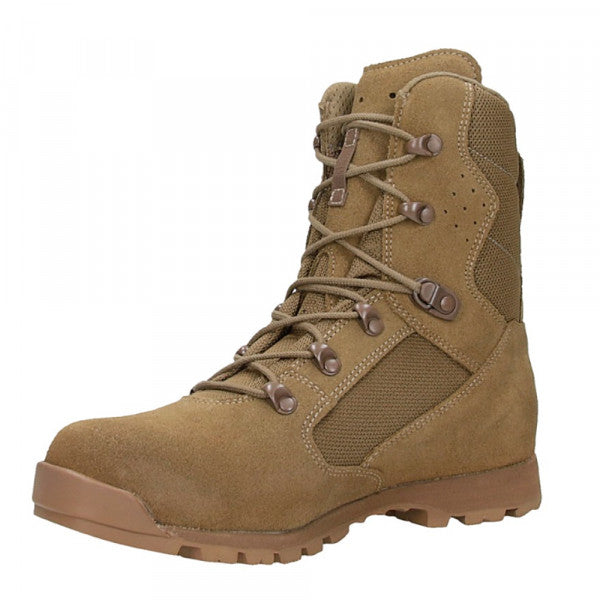 HAIX Combat Hero (206272) | Free Shipping | "HAIX Combat Hero" Boot height in inches 8 inches Color Coyote Conductivity Anti-static Fastener 2 zone lacing Gender Male Inner liner Textile Item number 206272 Primary use Military Product type Factory firsts Safety toe No safety toe Shank TPU R3000 Technologies 2-Zone Lacing, Absorption, Anti Slip