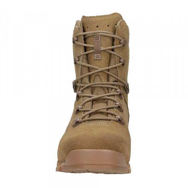 HAIX Combat Hero (206272) | Free Shipping | "HAIX Combat Hero" Boot height in inches 8 inches Color Coyote Conductivity Anti-static Fastener 2 zone lacing Gender Male Inner liner Textile Item number 206272 Primary use Military Product type Factory firsts Safety toe No safety toe Shank TPU R3000 Technologies 2-Zone Lacing, Absorption, Anti Slip