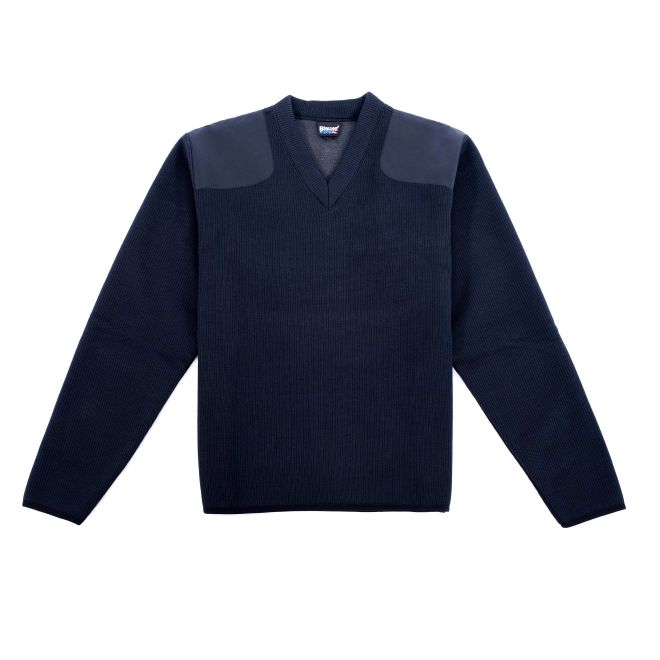 Blauer Fleece-Lined V-Neck Sweater (225) | The Fire Center | Fuego Fire Center | Store | FIREFIGHTER GEAR | Our most technological sweater blends a low pill acrylic and wool sweater face with a bonded micro fleece lining, making it the warmest, most wind-resistant, durable and comfortable mid layer on the market. 