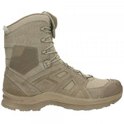 HAIX Black eagle Athletic 2.0 VT High Side Zip Desert (330005) | Free Shipping | "HAIX Black Eagle Athletic 2.0 VT High Side Zip Desert" Boot height in inches 8 inches Color Fawn/beige Conductivity Anti-static Fastener 2 zone lacing, Side Zipper Gender Male Inner liner Textile Primary use Military Product type Factory firsts Safety toe No safety toe Shank TPU R3000 Sole 018