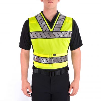 Blauer Breakaway Safety Vest (339) | FREE SHIPPING | Popular pull over style safety vest is specially made for use over uniform shirt or winter outerwear - just drop over head and fasten at the sides. Certified to ANSI 107 Type P Class 2.