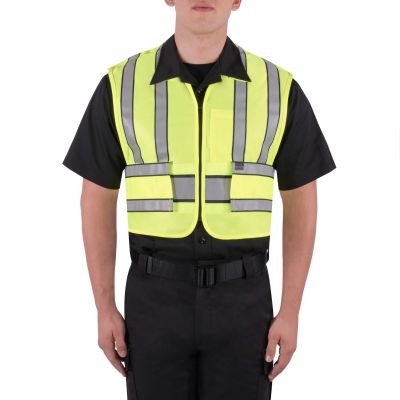Blauer Zip-Front Breakaway Safety Vest (343) | The Fire Center | Fuego Fire Center | Store | FIREFIGHTER GEAR | FREE SHIPPING | US DOT requires public safety employees to wear garments certified to ANSI 107-2020 Type P Class 2 when working in any roadway. Blauer 4-point breakaway safety vests are designed to allow access to all your equipment.