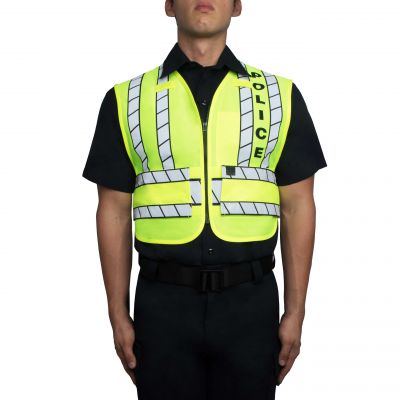 Blauer Zip-Front Breakaway Safety Vest (343) | The Fire Center | Fuego Fire Center | Store | FIREFIGHTER GEAR | FREE SHIPPING | US DOT requires public safety employees to wear garments certified to ANSI 107-2020 Type P Class 2 when working in any roadway. Blauer 4-point breakaway safety vests are designed to allow access to all your equipment.