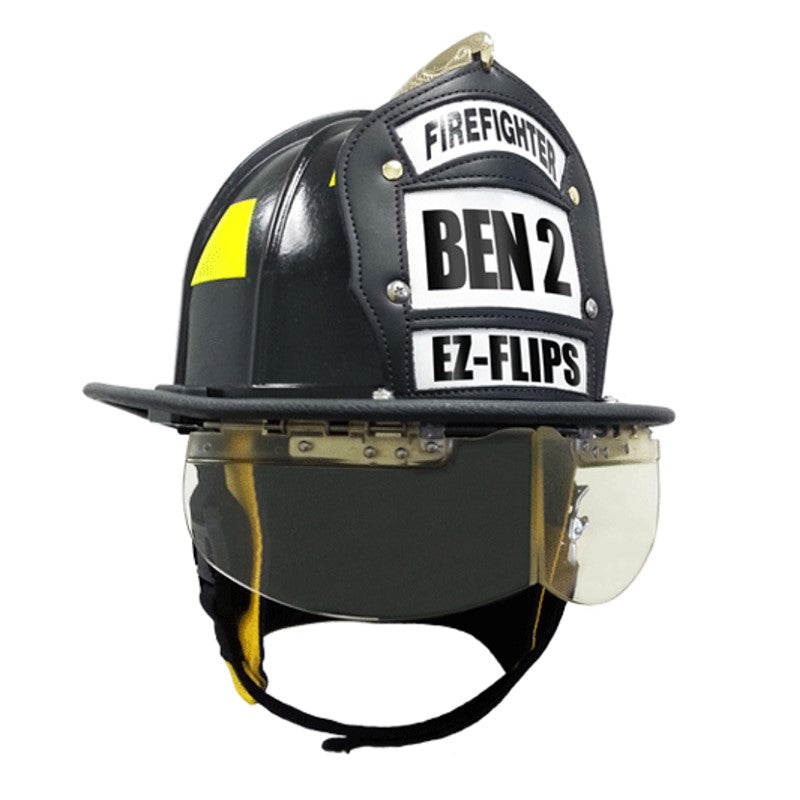 Morning Pride Ben 2 Low Rider Helmet, NFPA 2013 Certified | The Fire Center | Fuego Fire Center | FIREFIGHTER GEAR | The NEW & IMPROVED Ben Franklin 2 “Low Rider” delivers a lower center of gravity and is the most durable composite helmet you can buy because the color molded throughout "FYR-Glass" Shell (including ridges) resists chipping, cracking and peeling far better than even Kevlar reinforced shells.