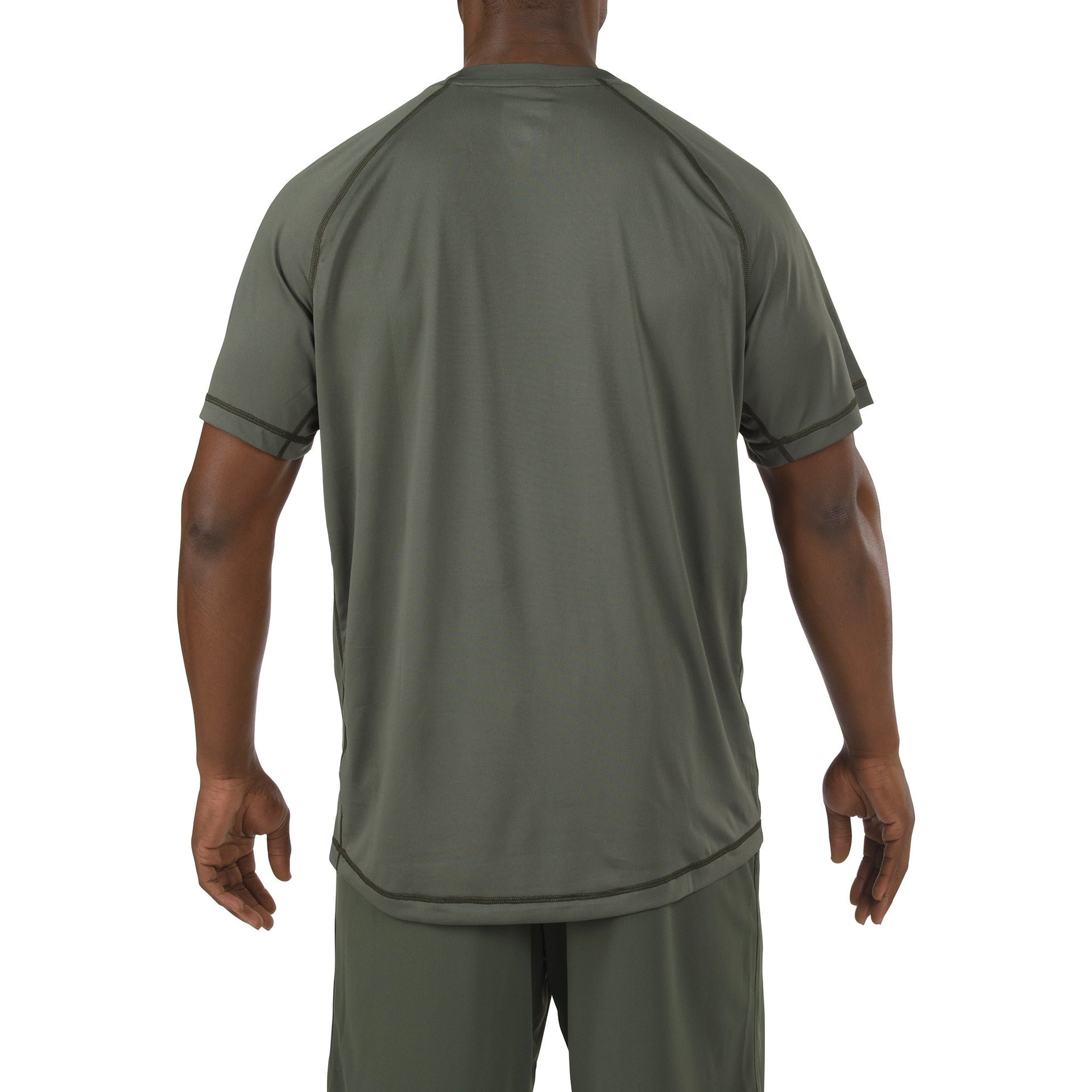5.11 Tactical Utility PT Shirt (41017) | The Fire Center | Fuego Fire Center | An efficient, effective PT shirt for any climate or setting, made to maximize your training regimen. Crafted from a lightweight, breathable fabric, the Utility PT Shirt features an odor control, moisture-wicking finish, raglan sleeves, and fully gusseted underarms. 