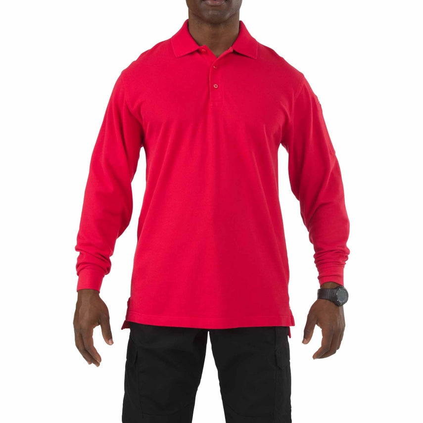 5.11 Tactical Professional Long Sleeve Polo (42056) | The Fire Center | The Fire Store | Store | FREE SHIPPING | 5.11® Professional Polo long sleeve shirts are a consistent favorite among law enforcement and military professionals worldwide. Also available in Short Sleeve. Traditional three button placket No Roll Collar with flexible collar stays