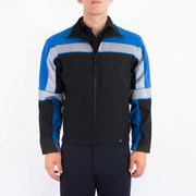 Blauer Colorblock Softshell Fleece Jacket (4670) | The Fire Center | Fuego Fire Center | Store | FIREFIGHTER GEAR  | Water and wind resistant, hi visibility, and highly breathable indoors or out. Colorblock pattern provides excellent visibility during the day. Scotchlite™ comfort trim reflective trim is bright and strikingly visible at night. Yellow version certified to ANSI 107-2020 Type P Class 3. 