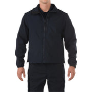 5.11 Tactical Valiant Softshell Jacket (48167) | The Fire Center | Fuego Fire Center | Ideal for light patrol duty wear, the Valiant Softshell Jacket is crafted from wind resistant bonded polyester fabric for superior protection against wind and rain.