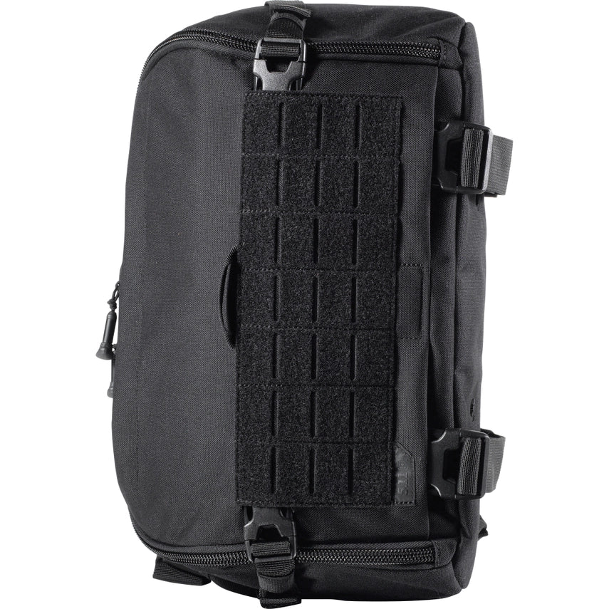 5.11 Tactical UCR Sling Pack 14L (56298) | The Fire Center | The Fire Store | Store |FREE SHIPPING | The UCR Slingpack is a right-handed bag designed for the aware and prepared. Built from 1050D nylon, featuring a drop-front opening with side retention lashes, haul handles, interior pockets with bungee retention, a customizable pull-out ID panel, and a large front web patch panel