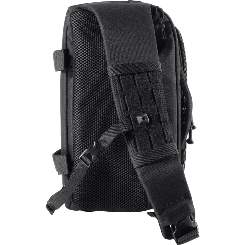5.11 Tactical UCR Sling Pack 14L (56298) | The Fire Center | The Fire Store | Store |FREE SHIPPING | The UCR Slingpack is a right-handed bag designed for the aware and prepared. Built from 1050D nylon, featuring a drop-front opening with side retention lashes, haul handles, interior pockets with bungee retention, a customizable pull-out ID panel, and a large front web patch panel