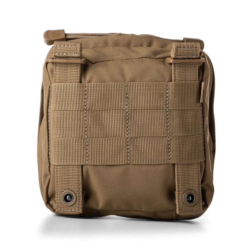 5.11 Tactical 6X6 Med Pouch (58715) | The Fire Center | The Fire Store | Store |FREE SHIPPING | The 6.6 Medic Pouch meshes seamlessly with 5.11® bags, packs, and duffels, providing a quick and efficient first aid solution for any application or environment. DIMENSIONS 6.25” H x 6.25” L x 4.25” D main compartment166 cubic inch / 3 liter total capacity